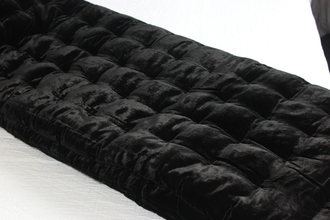 Seneca - Pin Velvet Comforter and Coverlets  - Black image 1
